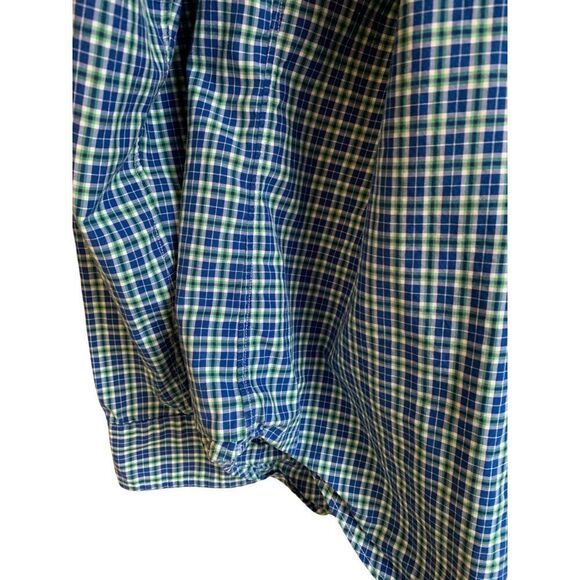 Ralph Lauren Mens Classic Fit Blue & Green Plaid Button-Down Shirt XXL - Picture 6 of 10